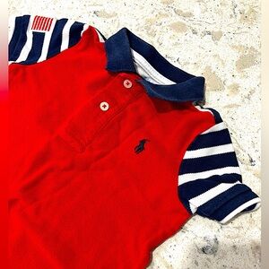 Polo by Ralph Lauren Kids Red Romper perfect for July 4th